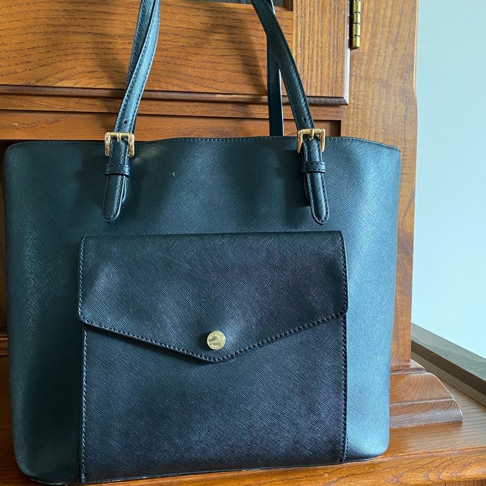 Michael Korn Black Tote Bag